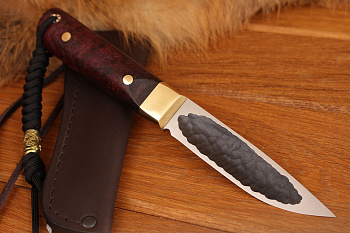 Северный нож малый, Bohler N690 фултанг, рукоять кап клена.